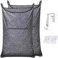 2Pcs XL Hanging Hamper, Over the Door Hamper Bag by MakeLifeSimpleandEfficient