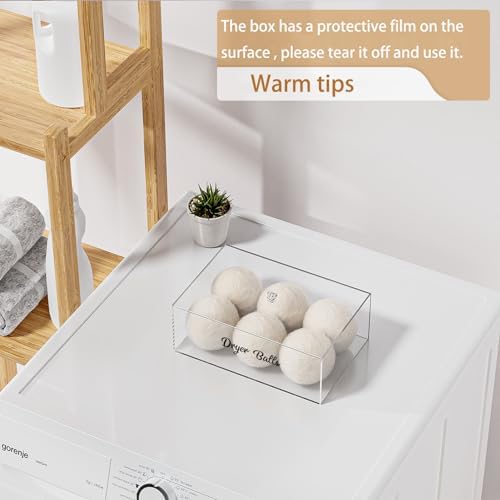 Acrylic Dryer Ball Holder Dispenser Container, Laundry Room Organization - Image 3
