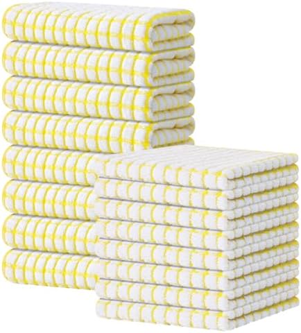 Kitinjoy Cotton 16 Pack Kitchen Towels and Dishcloths Sets by Kitinjoy