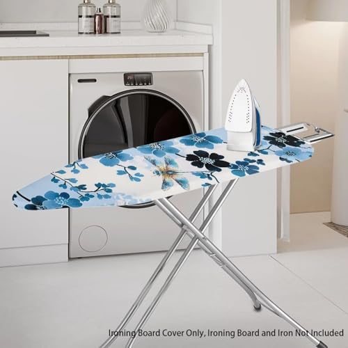 Dragonfly Ironing Board Cover and Pad Standard Size Blue Flower Iron Board - Image 2