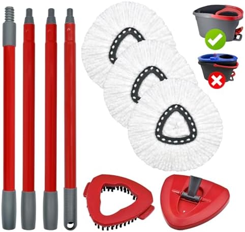 Mop Handle Mop Replace Heads and Mop Base Brush Replacement by Uoiispet