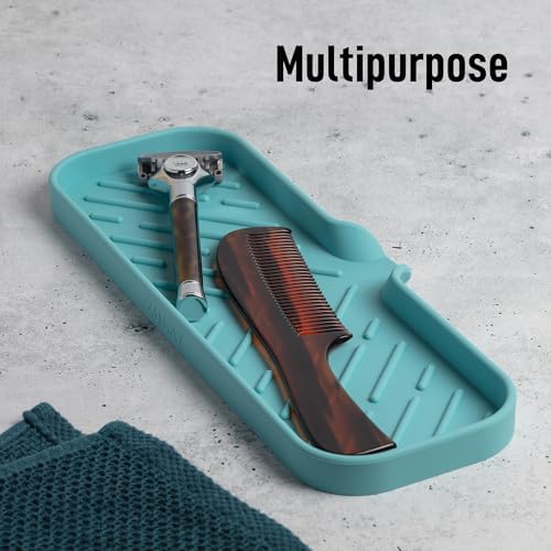 Zulay Kitchen Large Silicone Sponge Holder – Flexible Sink Organizer Tray - Image 5