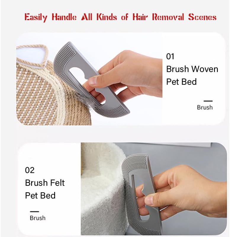 Silicone Pet Hair Remover – 2-Pack Portable Lint & Fur Scraper - Image 7