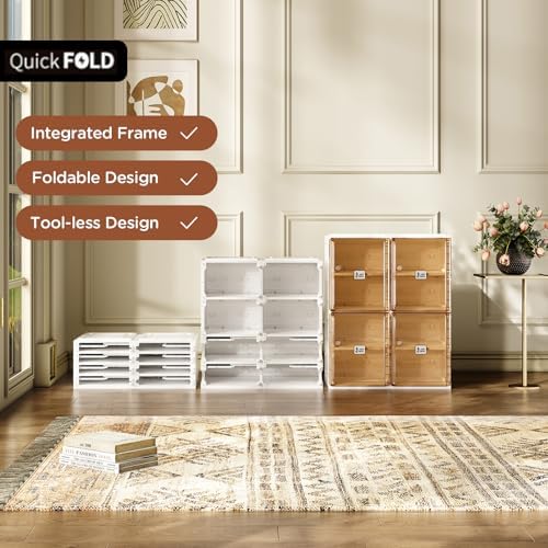 ANTBOX Shoe Organizer Storage Box, Portable Folding Shoe Rack - Image 4