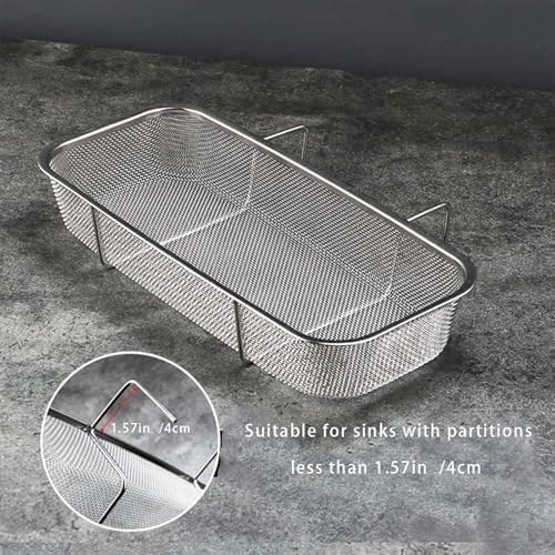 Stainless Steel Side Sink Drain Strainer Basket, Corner Hanging Sink Strainer - Image 6