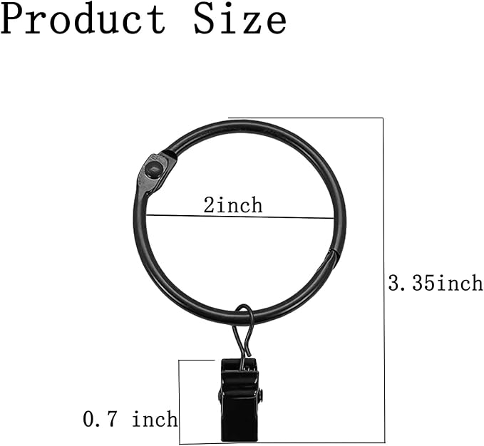 20 Pcs Openable Curtain Rings - Image 2
