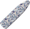 Blue Peacock Feather Steam Ironing Board Cover Damask Floral 15x54 Inch by Daulesho