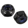MewuDecor 5/16-18 Nylon Insert Hex Lock Nuts Locknuts, 304 Stainless Steel 18-8, Black Oxide, 50 PCS