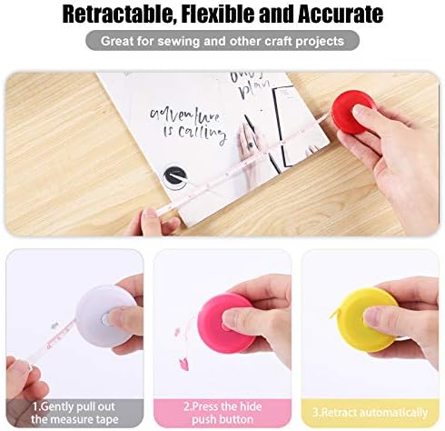 Tape Measures Retractable, Fabric Measuring Tape, 60 Inch Small Sewing Tape - Image 4
