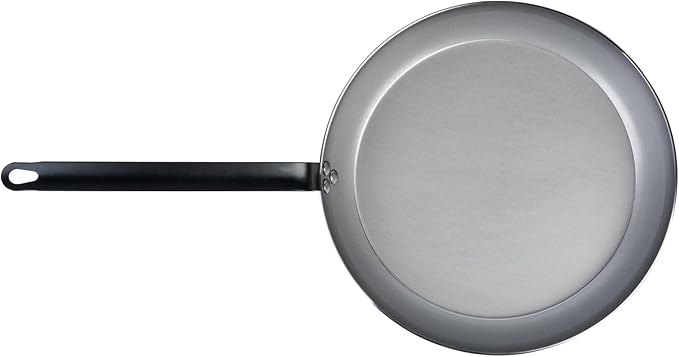 Restaurantware Met Lux 12 Inch Fry Pans, 6 No-Stick Frying Pans - Induction-Ready, Triple-Riveted, Silver Carbon Steel Cooking Skillets, Durable, For Searing, Sauteing, And Browning Food