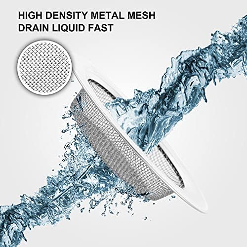 CORNERJOY 2PCS Kitchen Sink Strainer-Stainless Steel Mesh Drain Strainer - Image 3