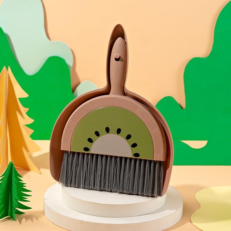 Mini Dustpan and Broom Set Compact Watermelon Lemon Small Hand Dustpan and - Image 2