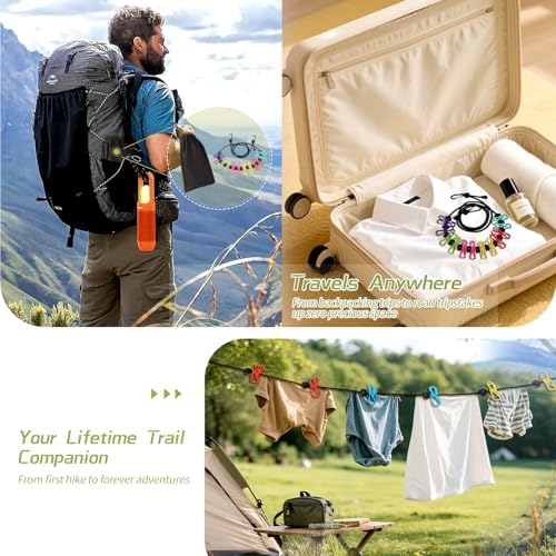 2 Pack Portable Travel Clothesline - Image 6