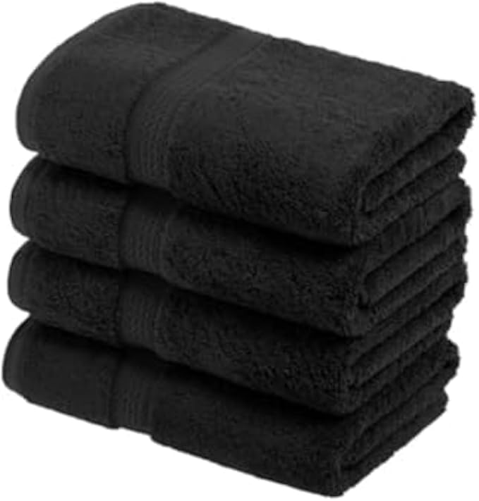 SUPERIOR Egyptian Cotton Plush & Absorbent, Hand Towel Set of 4, Soft Luxury by SUPERIOR