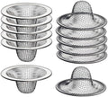 12 Pack 1" Basket Bathroom Mesh Sink Drain Strainer by HilltopProducts