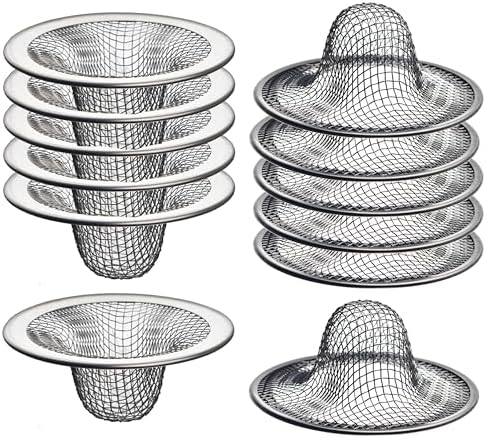 12 Pack 1" Basket Bathroom Mesh Sink Drain Strainer by HilltopProducts