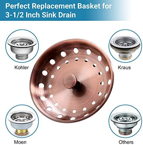 KONE Copper Kitchen Sink Strainer Basket, - Image 5