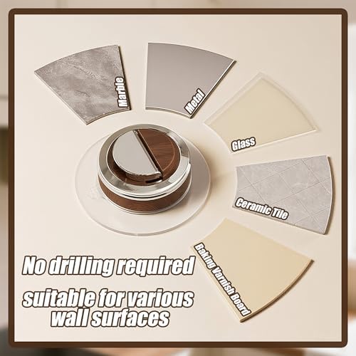 Suction Cup Paper Towel Holder Under Cabinet, Metal No Drilling Stick On Paper - Image 5