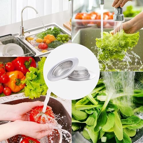 2Pcs Kitchen Sink Drain Strainer, Stainless Steel Kitchen Sink Strainer - Image 6