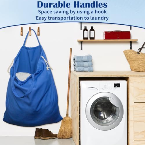 Thick Laundry Bag 33"Wx 35"H, Extra Large Heavy Duty Hamper Liner, XL Blue - Image 4