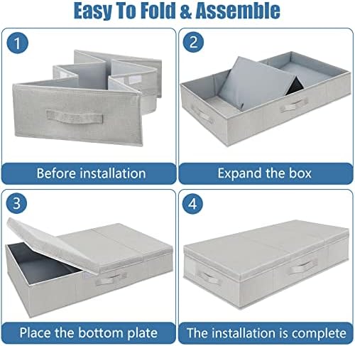 Supowin 2Pack Large Underbed Storage Containers Bin - Image 3
