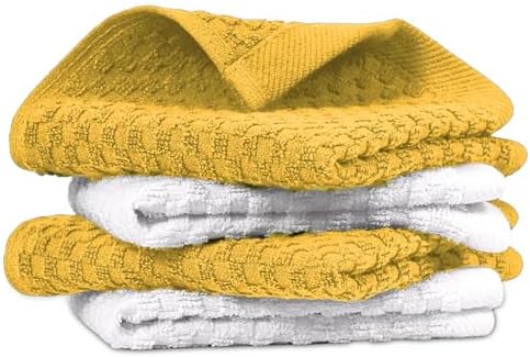 Infinitee Xclusives Premium Dish Cloth 100% Cotton 12 x 12 Inches |Pack of by InfiniteeXclusives