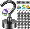 80 Pack Magnetic Hooks for 2026 Cruise Cabins Beach Vacation 30lbs+ Heavy Duty by MUKFIRM