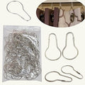 Shower Curtain Rings Hooks, Rust-Resistant Metal Shower Curtain Hooks, by HLCM