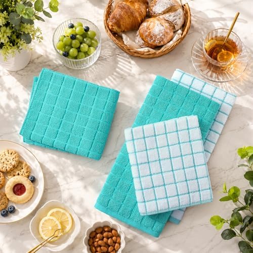 Kitinjoy Premium Kitchen Towels, Large 100% Cotton Terry 390 GSM Kitchen Hand - Image 5