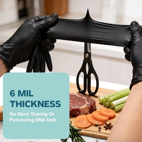 GUSTO Black Nitrile Gloves - Image 2