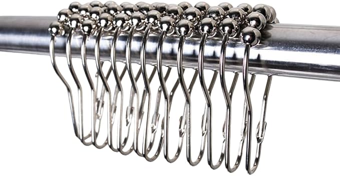 Shower Curtain Hooks, Decorative Rust Proof Stainless Steel Shower Curtain Hooks - Image 6