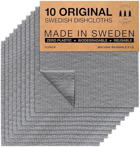 SUPERSCANDI 10 Pack Swedish Dishcloths by SUPERSCANDI