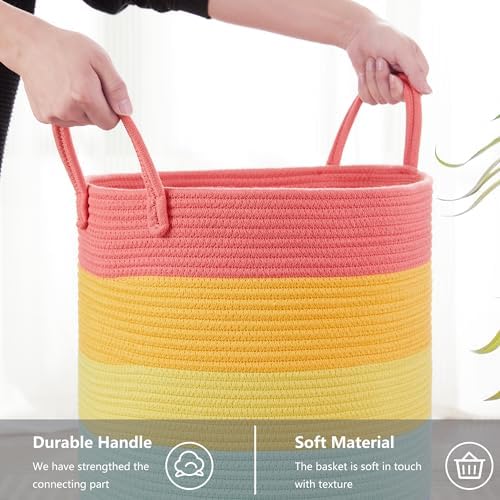 80L Extra Large Rainbow Laundry Hamper Basket - Image 5