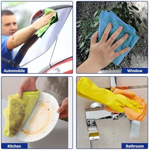 Microfiber Cleaning Cloths, Ultra Absorbent, Streak-Free, and Household Cleaning - Image 5