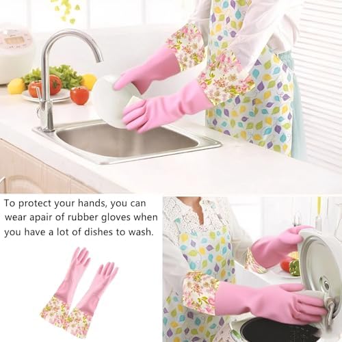 KINGFINGER Rubber Latex Waterproof Dishwashing Gloves - Image 4
