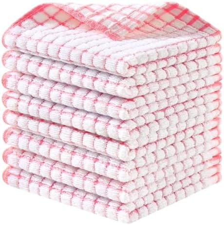 Homaxy 8 Pack Terry Kitchen Dish Cloths by Homaxy