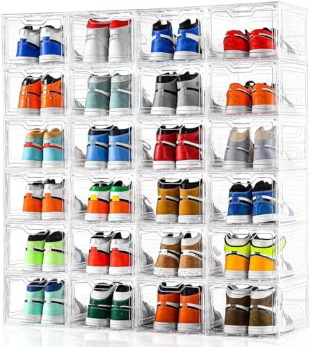 12 Pack Thicken & Sturdy Clear Shoe Storage Organizer - Image 6