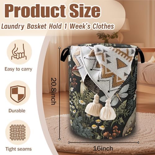 Wild Mushroom Forest Laundry Basket, Laundry Hamper Waterproof Oxford Cloth - Image 2