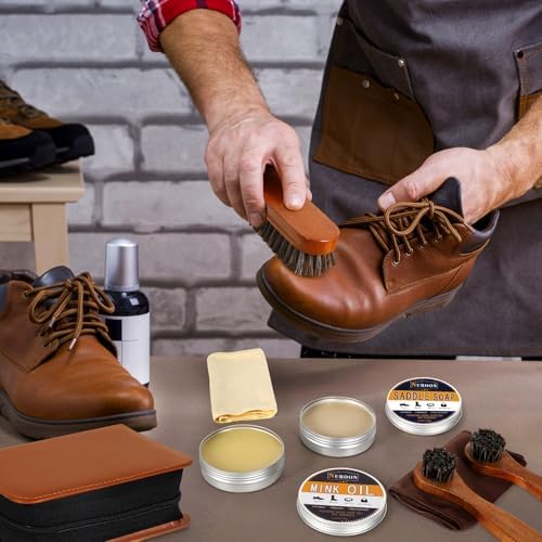 Nuroon Leather Boots Care Kit-3.52oz Saddle Soap+3.52oz Mink Oil - Image 4