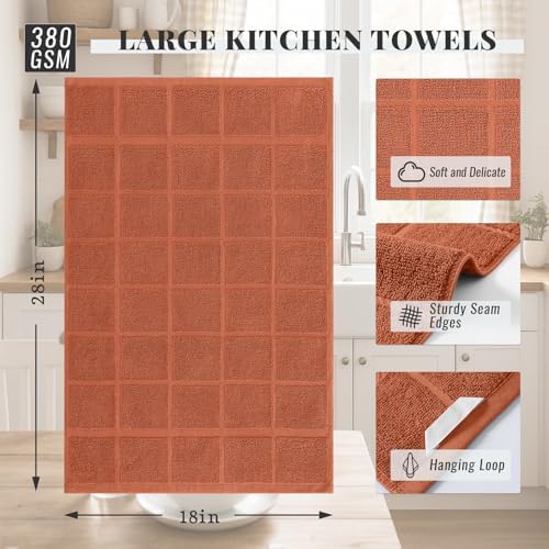 Homaxy 100% Cotton Kitchen Towels 18"x28", 8 Pack Dish Towels - Image 2