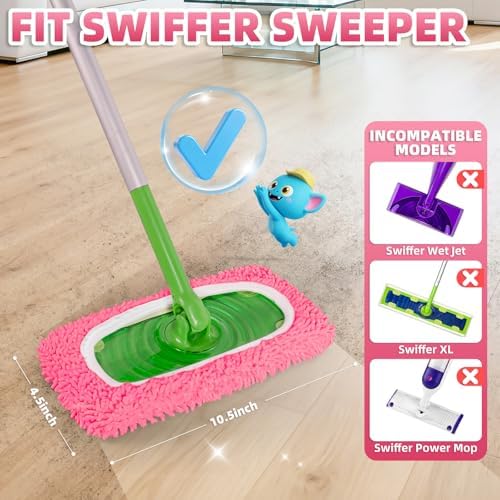 8 Pack Reusable Mop Pads for Swiffer, Microfiber Dry Sweeping Cloths - Image 2