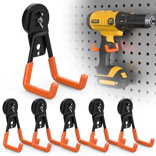 6 Pack Large Magnetic Hooks Heavy Duty Extra Strong Magnetic Garage Hooks Big by Laowu
