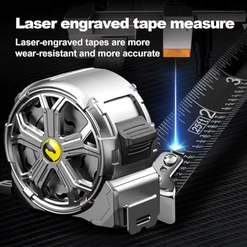 25ft Stainless Steel Tape Measure, Waterproof & Rustproof - Image 2