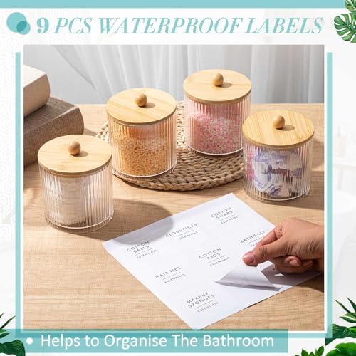 6 Pcs Plastic Holder Dispenser Bathroom Jars - Image 4
