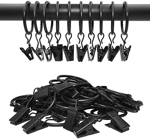 120 Pack Curtain Rings with Clips, Drapery Clips with Rings, Drapes Rings 1.26 - Image 6