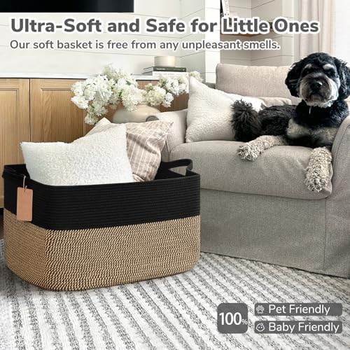 Goodpick 75L Extra Large Woven Blanket Basket - Image 5