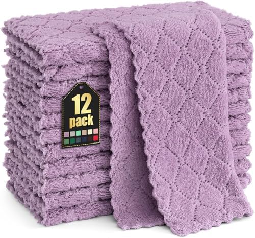 Homaxy 12 Pack Super Soft & Absorbent Dish Cloths by Homaxy