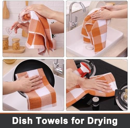 Mordimy 8 Pack Kitchen Towels and Dishcloths Set - Image 5