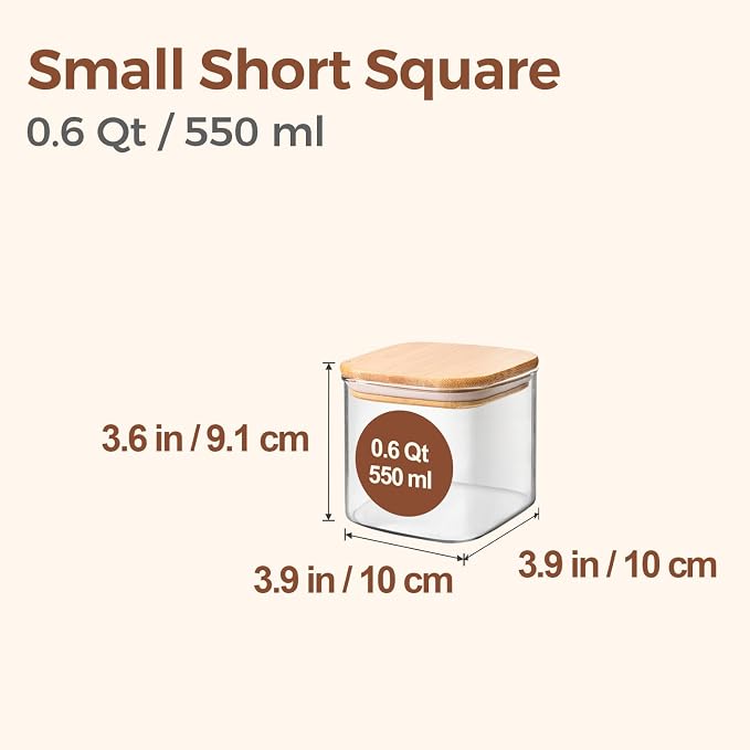 ComSaf Square Glass Containers - Image 2
