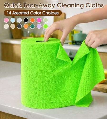 Microfiber Cleaning Cloth Roll, 100 Pack 12 x 12 Inch Tear Away Reusable Paper - Image 6